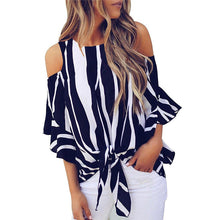 Load image into Gallery viewer, Vertical Striped Loose Casual Blouse
