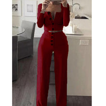 Load image into Gallery viewer, Long Sleeved Knitted Pant Set
