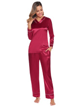 Load image into Gallery viewer, Satin Pajamas Pants Set
