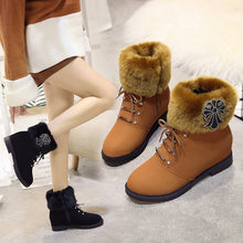 Load image into Gallery viewer, Low-heeled Thick Fur Padded Boots
