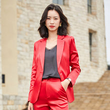 Load image into Gallery viewer, Satiny Solid Color Casual Suits
