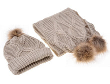 Load image into Gallery viewer, Two PC Scarf &amp; Hat Set
