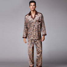 Load image into Gallery viewer, Chocolate Toned Silk Pajamas Set
