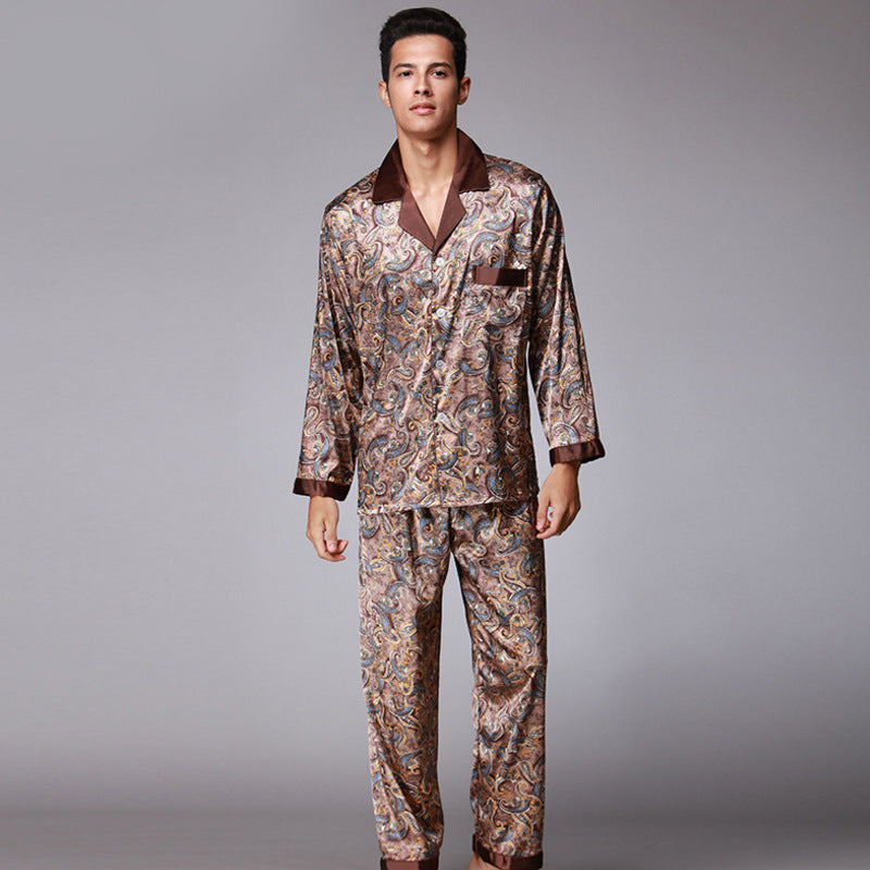 Chocolate Toned Silk Pajamas Set