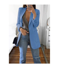 Load image into Gallery viewer, Long Solid Color Stylish Blazer
