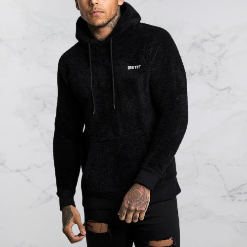 Warm Velour Hooded Shirt