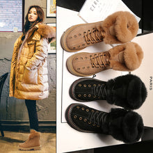 Load image into Gallery viewer, Thick Laced Plush Lined Snow Boots
