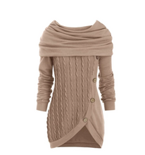 Load image into Gallery viewer, Button Accented Thick Hooded Sweater
