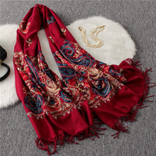 Load image into Gallery viewer, Nepal Style  Embroidered Scarf
