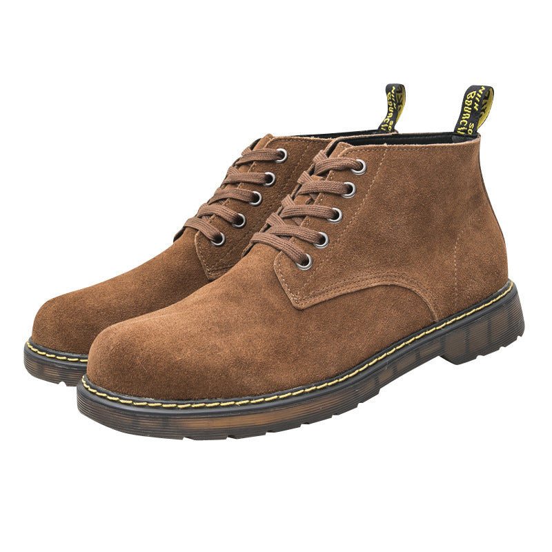 Suede Casual Laced Boots