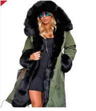 Load image into Gallery viewer, Fur Trimmed Padded Maxi Coat
