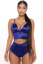 Load image into Gallery viewer, Satiny Corset Style Bra &amp; Short Set
