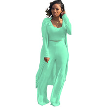 Load image into Gallery viewer, 3-PC Knitted Rib Accented Suit
