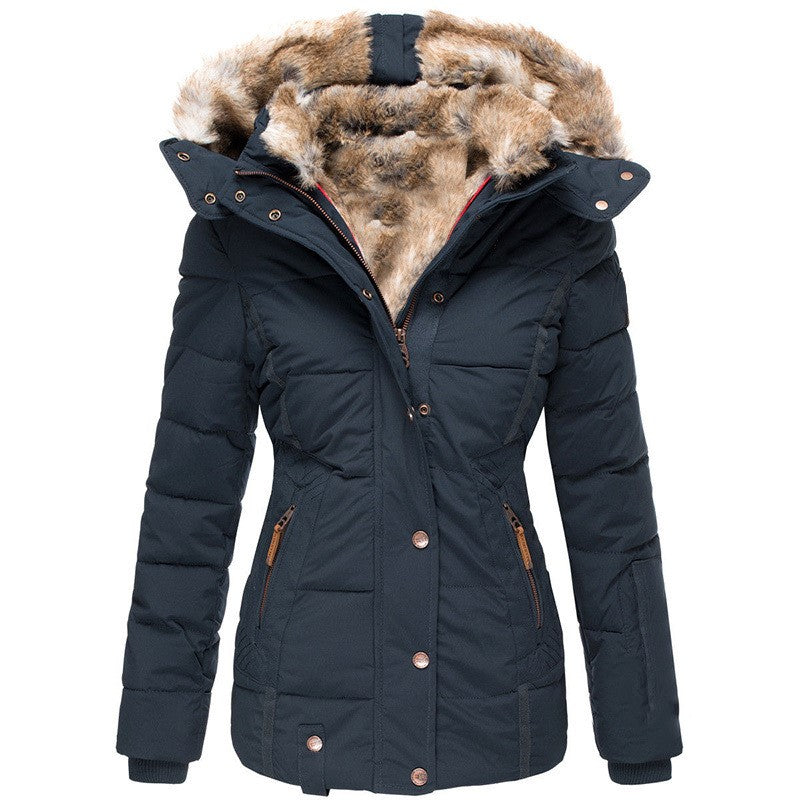 Ladies Fitted Fur Lined Padded Coat