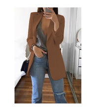 Load image into Gallery viewer, Long Solid Color Stylish Blazer
