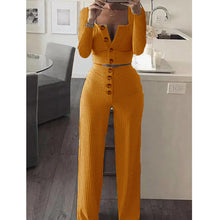 Load image into Gallery viewer, Long Sleeved Knitted Pant Set
