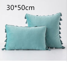 Load image into Gallery viewer, Tassel velvet sofa pillowcase
