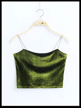 Load image into Gallery viewer, Vintage Velvet Crop Top
