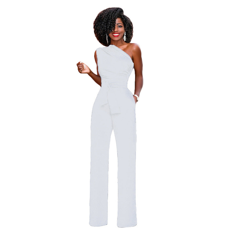 One Arm Slant Jumpsuit