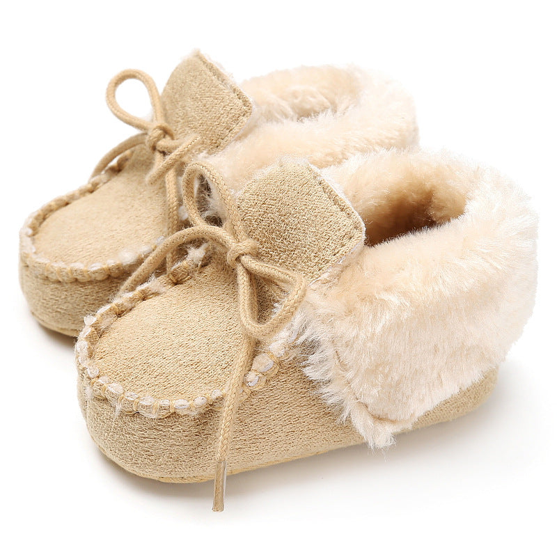 Suede Plush Padded Baby Shoes