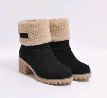 Load image into Gallery viewer, Thick Heeled Suede Snow Boots
