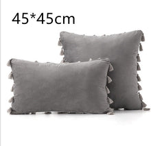 Load image into Gallery viewer, Tassel velvet sofa pillowcase
