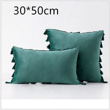 Load image into Gallery viewer, Tassel velvet sofa pillowcase
