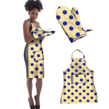 Load image into Gallery viewer, Vibrant African Graphic Print Apron Set
