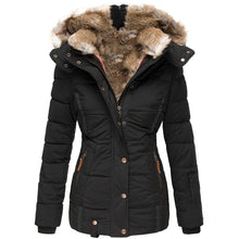 Load image into Gallery viewer, Ladies Fitted Fur Lined Padded Coat
