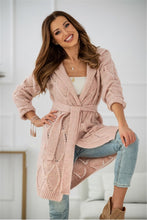 Load image into Gallery viewer, Hooded Knit Maxi Casual Cardigan
