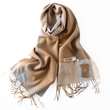 Load image into Gallery viewer, Long Plaid Cashmere Autumn  Scarf
