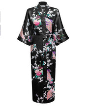 Load image into Gallery viewer, Japanese Satin  Peacock Robe
