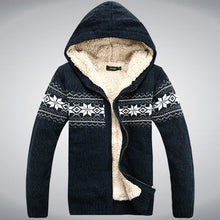 Load image into Gallery viewer, Hooded Thick Fleece Cardigan Jacket
