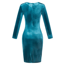 Load image into Gallery viewer, Shimmering Velour Ruched Dress
