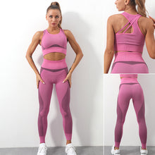 Load image into Gallery viewer, Running Gym Wear Seamless Bra Pants Yoga Set
