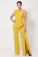 Load image into Gallery viewer, One Shoulder Ruffle Accented Jumpsuit
