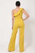 Load image into Gallery viewer, One Shoulder Ruffle Accented Jumpsuit
