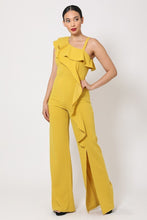 Load image into Gallery viewer, One Shoulder Ruffle Accented Jumpsuit
