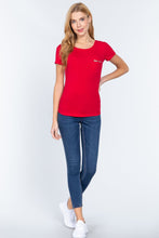 Load image into Gallery viewer, Short Sleeved Top W/zipper Pocket
