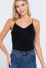 Load image into Gallery viewer, V-neck Satin Cami Bodysuit
