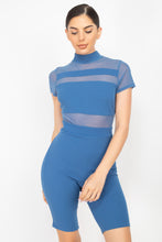 Load image into Gallery viewer, Sheer Mesh Turtleneck Romper
