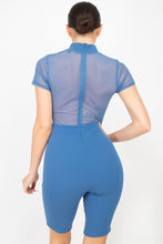 Load image into Gallery viewer, Sheer Mesh Turtleneck Romper
