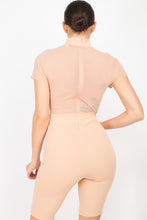 Load image into Gallery viewer, Sheer Mesh Turtleneck Romper
