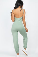 Load image into Gallery viewer, Front Ruched Jumpsuit With Adjustable String Cami
