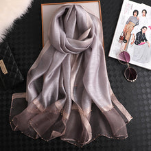 Load image into Gallery viewer, Satin &amp; Mesh Accented Scarf
