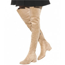 Load image into Gallery viewer, Suede Over The Knee Low Heeled Boots
