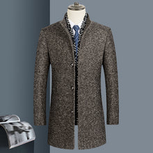 Load image into Gallery viewer, Tweed Wool  Stand-up Collar Coat
