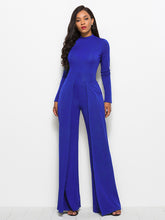 Load image into Gallery viewer, Round Neck, Paneled Wide Leg Jumpsuit
