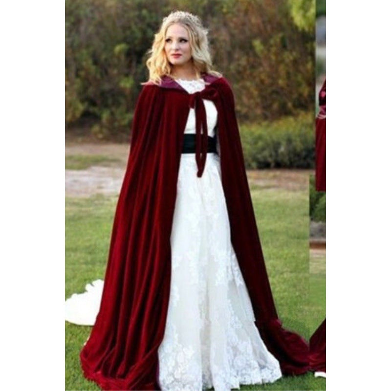 Velvet Stylish Hooded Cape