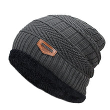 Load image into Gallery viewer, Plush Lined  Beanie Cap
